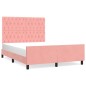vidaXL Bettgestell mit Kopfteil Rosa 140x200 cm Samt vidaXL Bettgestell mit Kopfteil Rosa 140x200 cm Samt