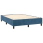 vidaXL Boxspringbett mit Matratze & LED Dunkelblau 140x200 cm Samt vidaXL Boxspringbett mit Matratze & LED Dunkelblau 140x200 cm Samt