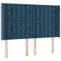 vidaXL Boxspringbett mit Matratze & LED Dunkelblau 140x200 cm Samt vidaXL Boxspringbett mit Matratze & LED Dunkelblau 140x200 cm Samt