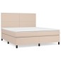 vidaXL Boxspringbett Matratze Cappuccino-Braun 180x200 cm Kunstleder vidaXL Boxspringbett Matratze Cappuccino-Braun 180x200 cm Kunstleder