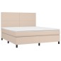 vidaXL Boxspringbett Matratze Cappuccino-Braun 180x200 cm Kunstleder vidaXL Boxspringbett Matratze Cappuccino-Braun 180x200 cm Kunstleder