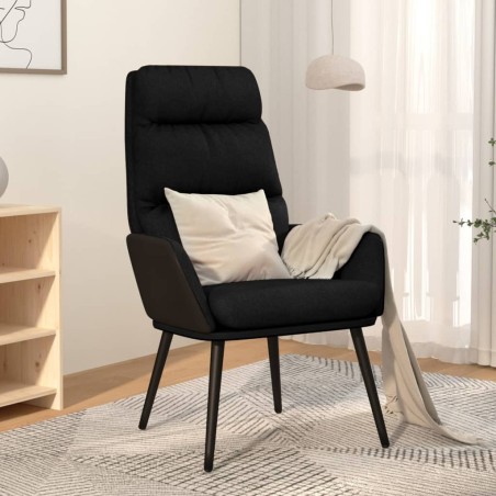 vidaXL Relaxsessel Schwarz Stoff