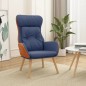 vidaXL Relaxsessel Blau Stoff und PVC vidaXL Relaxsessel Blau Stoff und PVC