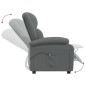 vidaXL Relaxsessel Elektrisch Dunkelgrau Stoff vidaXL Relaxsessel Elektrisch Dunkelgrau Stoff