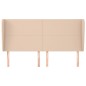 vidaXL Kopfteil mit Ohren Cappuccino-Braun 183x23x118/128cm Kunstleder
