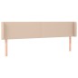 vidaXL Kopfteil mit Ohren Cappuccino-Braun 183x16x78/88 cm Kunstleder