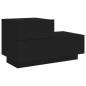 vidaXL Nachttisch mit LED-Leuchten Schwarz 70x36x40,5 cm vidaXL Nachttisch mit LED-Leuchten Schwarz 70x36x40,5 cm