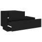 vidaXL Nachttisch mit LED-Leuchten Schwarz 70x36x40,5 cm vidaXL Nachttisch mit LED-Leuchten Schwarz 70x36x40,5 cm