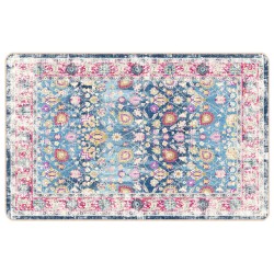 vidaXL Teppich Waschbar Mehrfarbig 190x300 cm Rutschfest