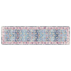 vidaXL Teppich Waschbar Mehrfarbig 80x300 cm Rutschfest