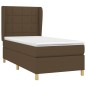 vidaXL Boxspringbett mit Matratze Dunkelbraun 90x190 cm Stoff vidaXL Boxspringbett mit Matratze Dunkelbraun 90x190 cm Stoff