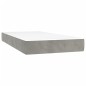vidaXL Boxspringbett mit Matratze & LED Hellgrau 90x190 cm Samt vidaXL Boxspringbett mit Matratze & LED Hellgrau 90x190 cm Samt