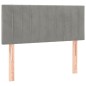 vidaXL Boxspringbett mit Matratze & LED Hellgrau 90x190 cm Samt vidaXL Boxspringbett mit Matratze & LED Hellgrau 90x190 cm Samt