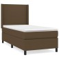 vidaXL Boxspringbett mit Matratze Dunkelbraun 90x190 cm Stoff vidaXL Boxspringbett mit Matratze Dunkelbraun 90x190 cm Stoff