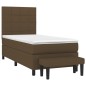 vidaXL Boxspringbett mit Matratze Dunkelbraun 90x190 cm Stoff vidaXL Boxspringbett mit Matratze Dunkelbraun 90x190 cm Stoff