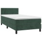 vidaXL Boxspringbett mit Matratze & LED Dunkelgrün 90x190 cm Samt vidaXL Boxspringbett mit Matratze & LED Dunkelgrün 90x190 cm Samt