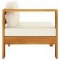 4-Sitzer-Gartensofa mit Cremeweißen Auflagen Massivholz Akazie 4-Sitzer-Gartensofa mit Cremeweißen Auflagen Massivholz Akazie