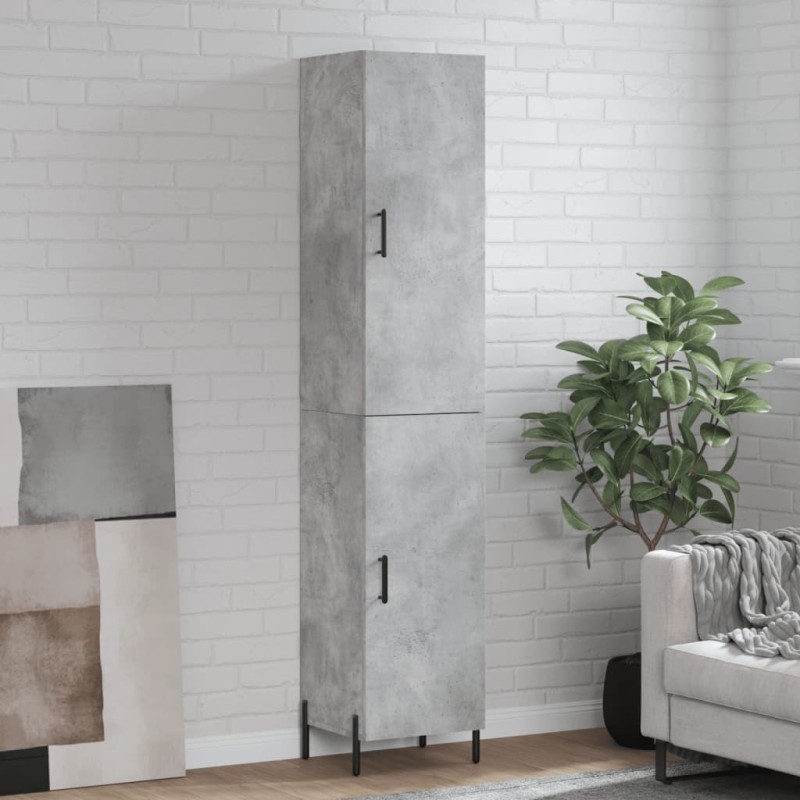 Highboard Betongrau 34,5x34x180 cm Holzwerkstoff Highboard Betongrau 34,5x34x180 cm Holzwerkstoff