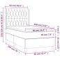 vidaXL Boxspringbett mit Matratze & LED Dunkelbraun 90x190 cm Stoff vidaXL Boxspringbett mit Matratze & LED Dunkelbraun 90x190 cm Stoff