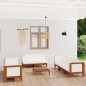 9-tlg. Garten-Lounge-Set mit Kissen Massivholz Akazie 9-tlg. Garten-Lounge-Set mit Kissen Massivholz Akazie