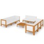 9-tlg. Garten-Lounge-Set mit Kissen Massivholz Akazie 9-tlg. Garten-Lounge-Set mit Kissen Massivholz Akazie