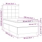 vidaXL Boxspringbett mit Matratze & LED Dunkelbraun 90x190 cm Stoff vidaXL Boxspringbett mit Matratze & LED Dunkelbraun 90x190 cm Stoff