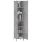 Highboard Betongrau 34,5x34x180 cm Holzwerkstoff Highboard Betongrau 34,5x34x180 cm Holzwerkstoff