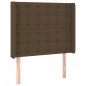 vidaXL Boxspringbett mit Matratze & LED Dunkelbraun 90x190 cm Stoff vidaXL Boxspringbett mit Matratze & LED Dunkelbraun 90x190 cm Stoff