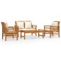 4-tlg. Garten-Lounge-Set mit Kissen Massivholz Akazie 4-tlg. Garten-Lounge-Set mit Kissen Massivholz Akazie