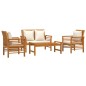 4-tlg. Garten-Lounge-Set mit Kissen Massivholz Akazie 4-tlg. Garten-Lounge-Set mit Kissen Massivholz Akazie