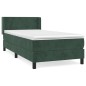 vidaXL Boxspringbett mit Matratze Dunkelgrün 90x190 cm Samt vidaXL Boxspringbett mit Matratze Dunkelgrün 90x190 cm Samt