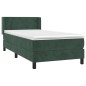vidaXL Boxspringbett mit Matratze Dunkelgrün 90x190 cm Samt vidaXL Boxspringbett mit Matratze Dunkelgrün 90x190 cm Samt