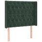vidaXL Boxspringbett mit Matratze & LED Dunkelgrün 90x190 cm Samt vidaXL Boxspringbett mit Matratze & LED Dunkelgrün 90x190 cm Samt