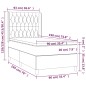 vidaXL Boxspringbett mit Matratze & LED Dunkelgrün 90x190 cm Samt vidaXL Boxspringbett mit Matratze & LED Dunkelgrün 90x190 cm Samt