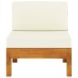 7-tlg. Garten-Lounge-Set mit Creme Auflagen Massivholz Akazie 7-tlg. Garten-Lounge-Set mit Creme Auflagen Massivholz Akazie