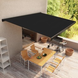 vidaXL Motorisierte Kassetten-Markise 350x250 cm Anthrazit