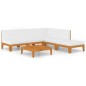 vidaXL 6-tlg. Garten-Lounge-Set mit Kissen Massivholz Akazie vidaXL 6-tlg. Garten-Lounge-Set mit Kissen Massivholz Akazie