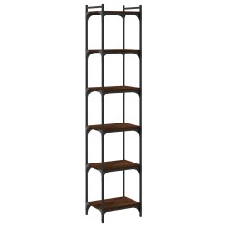 vidaXL Bücherregal 6 Böden Braun Eiche-Optik 40x30x188cm Holzwerkstoff