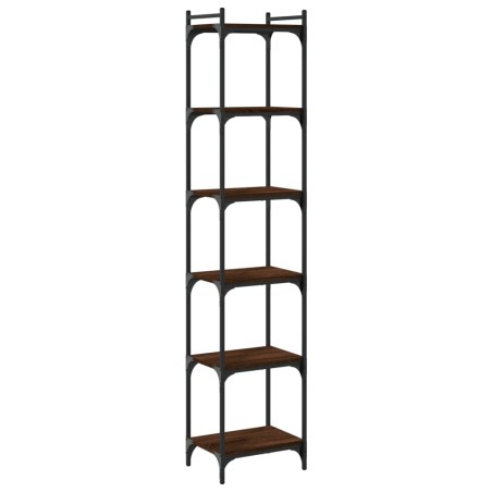 vidaXL Bücherregal 6 Böden Braun Eiche-Optik 40x30x188cm Holzwerkstoff