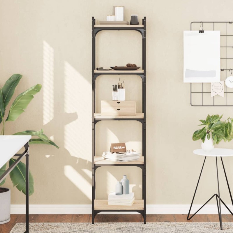 vidaXL Bücherregal 5 Böden Sonoma-Eiche 40x30x154 cm Holzwerkstoff vidaXL Bücherregal 5 Böden Sonoma-Eiche 40x30x154 cm Holzwerkstoff