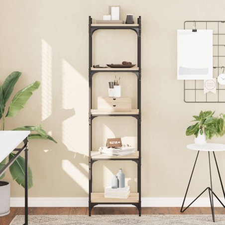 vidaXL Bücherregal 5 Böden Sonoma-Eiche 40x30x154 cm Holzwerkstoff