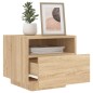 vidaXL Nachttische mit LED-Leuchten 2 Stk. Sonoma Eiche 40x39x37 cm vidaXL Nachttische mit LED-Leuchten 2 Stk. Sonoma Eiche 40x39x37 cm