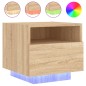 vidaXL Nachttische mit LED-Leuchten 2 Stk. Sonoma Eiche 40x39x37 cm vidaXL Nachttische mit LED-Leuchten 2 Stk. Sonoma Eiche 40x39x37 cm