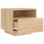 vidaXL Nachttische mit LED-Leuchten 2 Stk. Sonoma Eiche 40x39x37 cm vidaXL Nachttische mit LED-Leuchten 2 Stk. Sonoma Eiche 40x39x37 cm