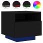 vidaXL Nachttische mit LED-Leuchten 2 Stk. Schwarz 40x39x37 cm vidaXL Nachttische mit LED-Leuchten 2 Stk. Schwarz 40x39x37 cm