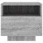 vidaXL Nachttisch mit LED-Leuchten Grau Sonoma 40x39x37 cm vidaXL Nachttisch mit LED-Leuchten Grau Sonoma 40x39x37 cm
