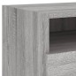 vidaXL Nachttisch mit LED-Leuchten Grau Sonoma 40x39x37 cm vidaXL Nachttisch mit LED-Leuchten Grau Sonoma 40x39x37 cm