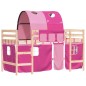 vidaXL Kinderhochbett mit Tunnel Rosa 80x200 cm Massivholz Kiefer vidaXL Kinderhochbett mit Tunnel Rosa 80x200 cm Massivholz Kiefer
