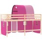 vidaXL Kinderhochbett mit Tunnel Rosa 80x200 cm Massivholz Kiefer vidaXL Kinderhochbett mit Tunnel Rosa 80x200 cm Massivholz Kiefer