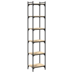 vidaXL Bücherregal 6 Böden Sonoma-Eiche 40x30x188 cm Holzwerkstoff